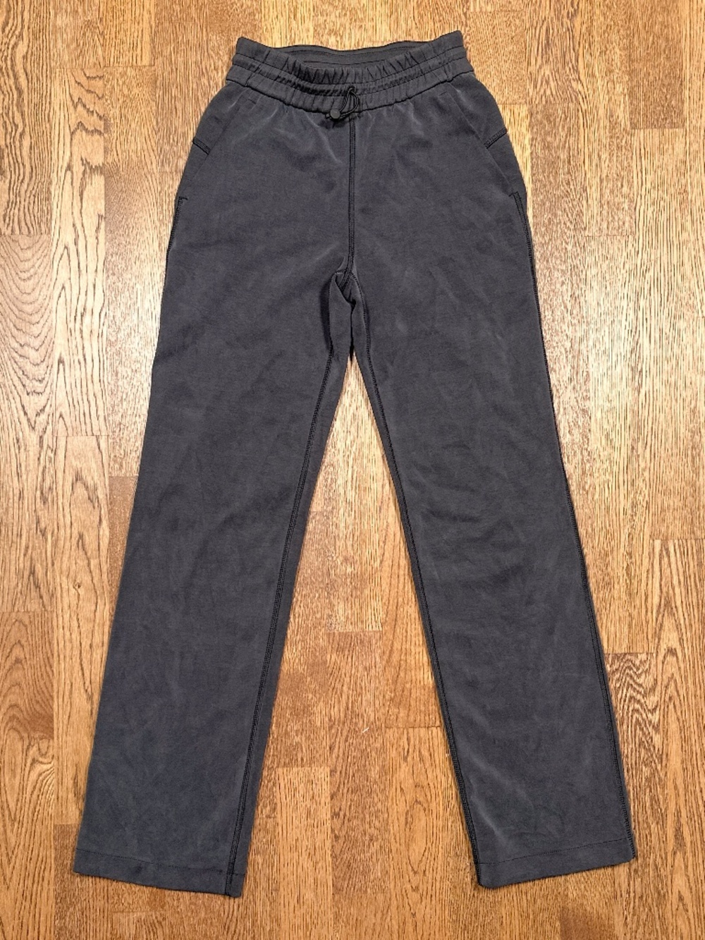 Lululemon Softstreme High-Rise Dark Gray Straight Leg Stretch Pants Womens 0